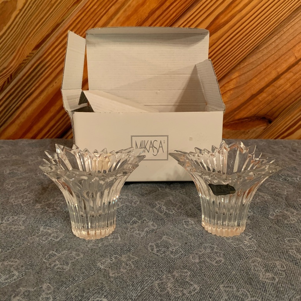 NIB Mikasa Candle Holders